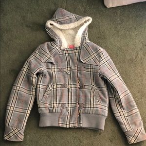 Juicy Couture plaid fleece jacket S